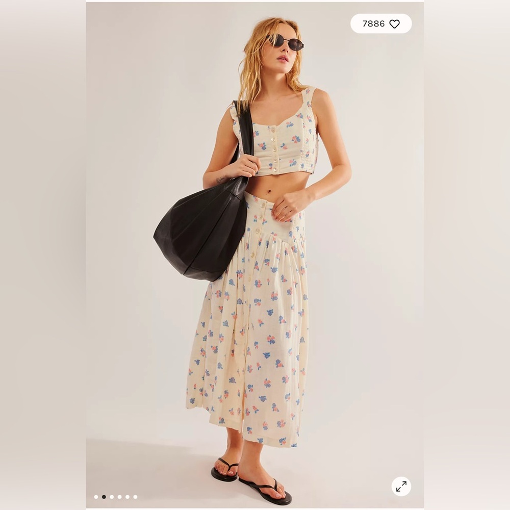 Free People Iris Corset Set in Multi Combo SMALL - Picture 5 of 7